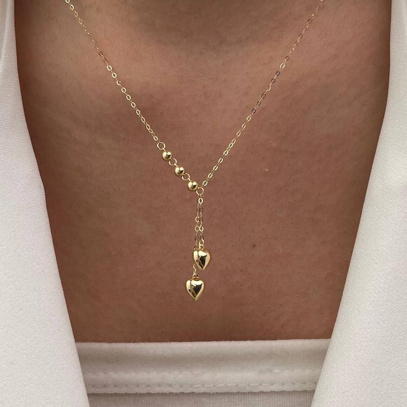 گردنبند زنانه طلا ۱۸ عیار سوپرلایت قلبی کد 1 سانل گلد