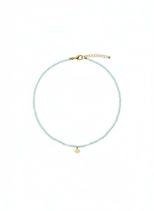 گردنبند زنانه طلا ۱۸ عیار لوتوس سانل گلد