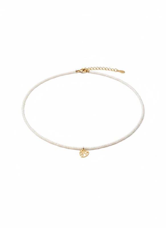 گردنبند زنانه طلا ۱۸ عیار کرم رنگ با ماهی سانل گلد