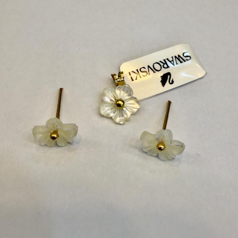 سرویس زنانه طلا ۱۸ عیار صدفی گالری الیاگلد