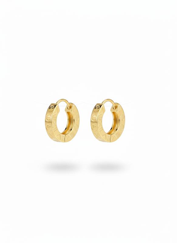 گوشواره زنانه طلا ۱۸ عیار گوشواره حلقه لوییس گالری کاژه گلد