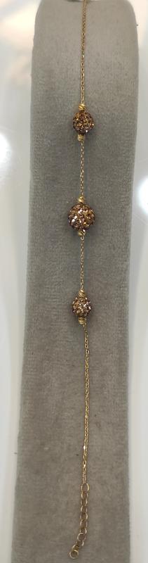 دستبند زنانه طلا ۱۸ عیار دستبند سواروسکی گالری دنیا