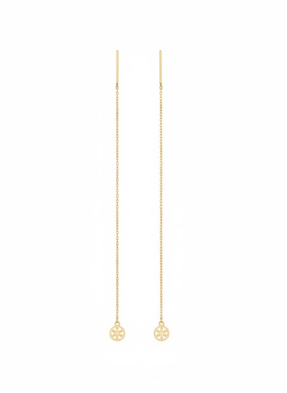 گوشواره طلا ۱۸ عیار snow گالری طلای سید محمد رضا فاطمیان