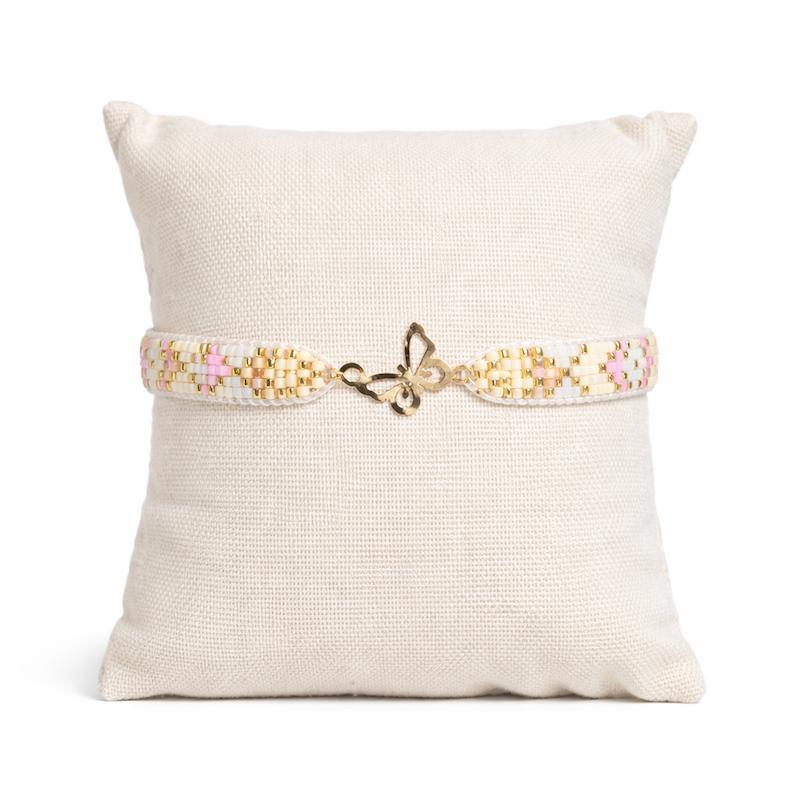 دستبند زنانه طلا ۱۸ عیار میوکی پروانه 1 گالری مینا‌جان