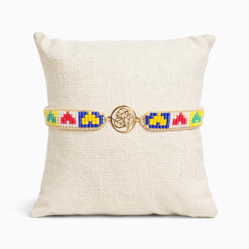 دستبند زنانه طلا ۱۸ عیار میوکی 3 برگ گالری مینا‌جان