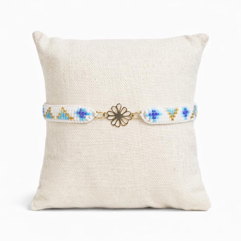 دستبند زنانه طلا ۱۸ عیار میوکی گل 2 گالری مینا‌جان