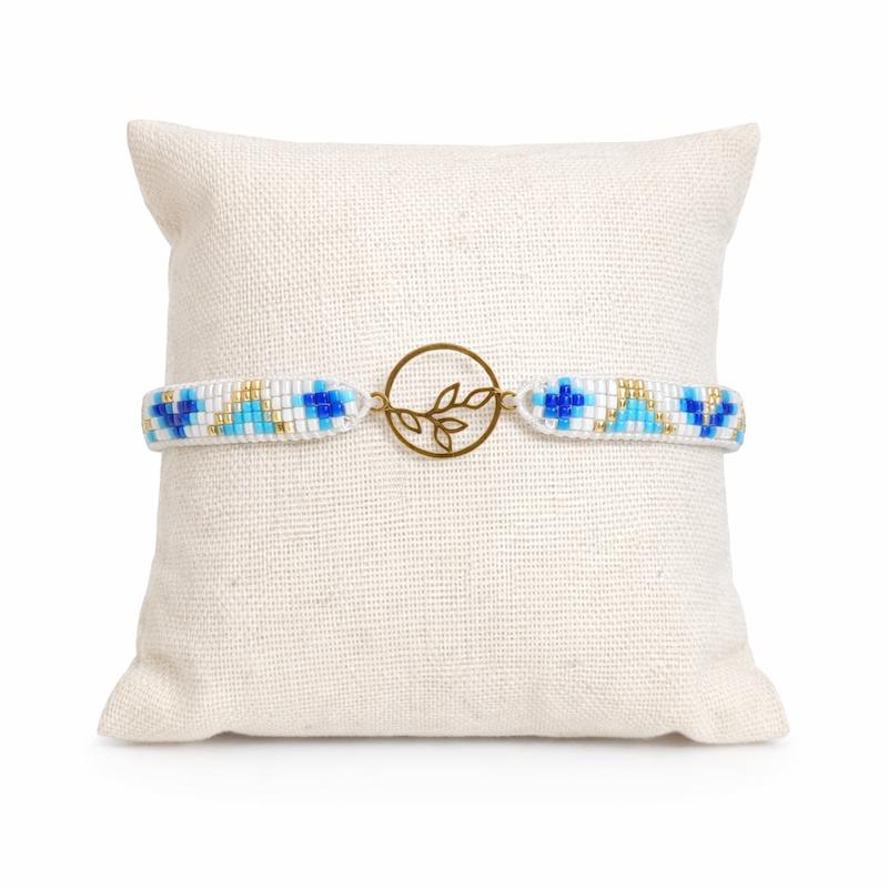 دستبند زنانه طلا ۱۸ عیار میوکی برگ 2 گالری مینا‌جان