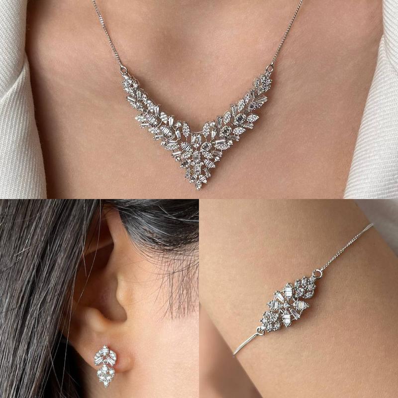 زنانه ست طلا ۱۸ عیار پیوه ژن سنگخور کد 8 سانل گلد