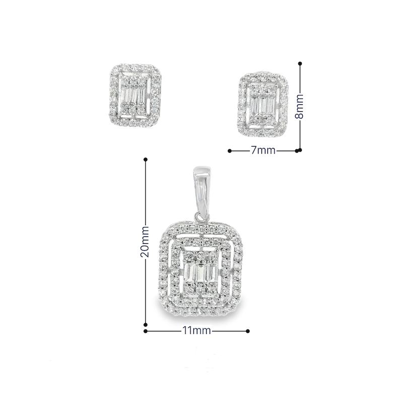 زنانه نیم ست طلا ۱۸ عیار طرح امرالد سنگخور کد 30 سانل گلد