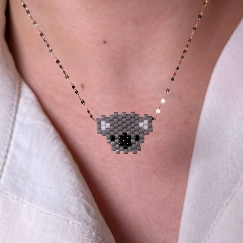 گردنبند بچگانه طلا ۱۸ عیار گوشواره میخی اوپال مرواریدی کد 94 سانل گلد