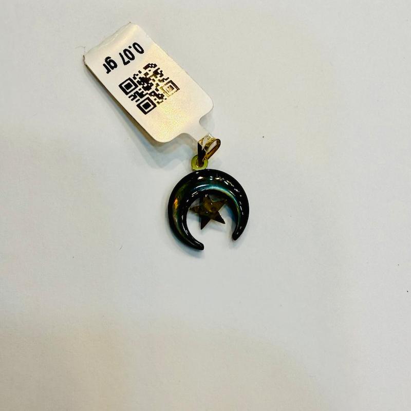 آویز زنانه طلا ۱۸ عیار ماه وستاره گالری الیاگلد