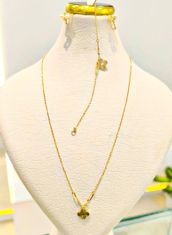 ست طلا ۱۸ عیار سرویس گردنبند دستبند گوشواره اماراتی گالری نیک گلد