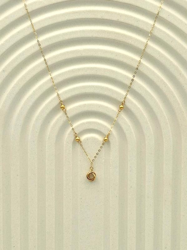 گردنبند طلا ۱۸ عیار گوی و گوی گالری زرگر