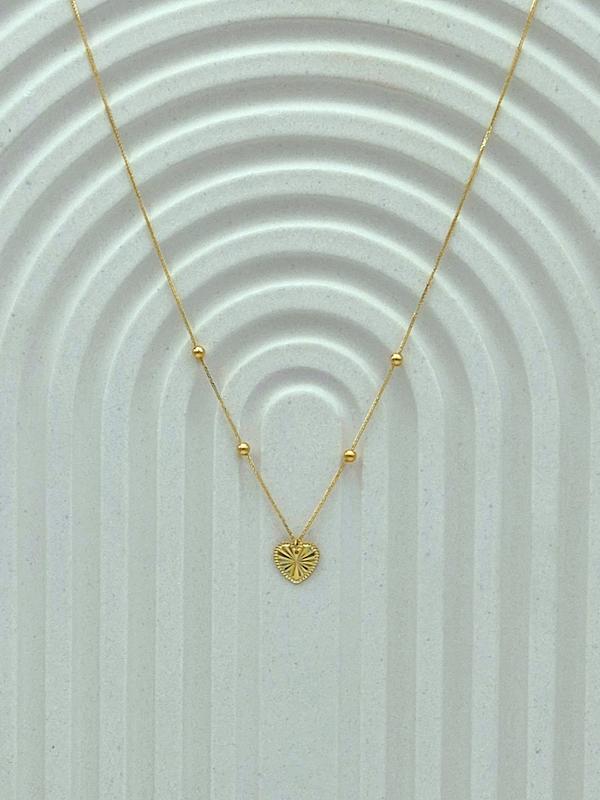 گردنبند طلا ۱۸ عیار قلب ۷رنگ گالری زرگر