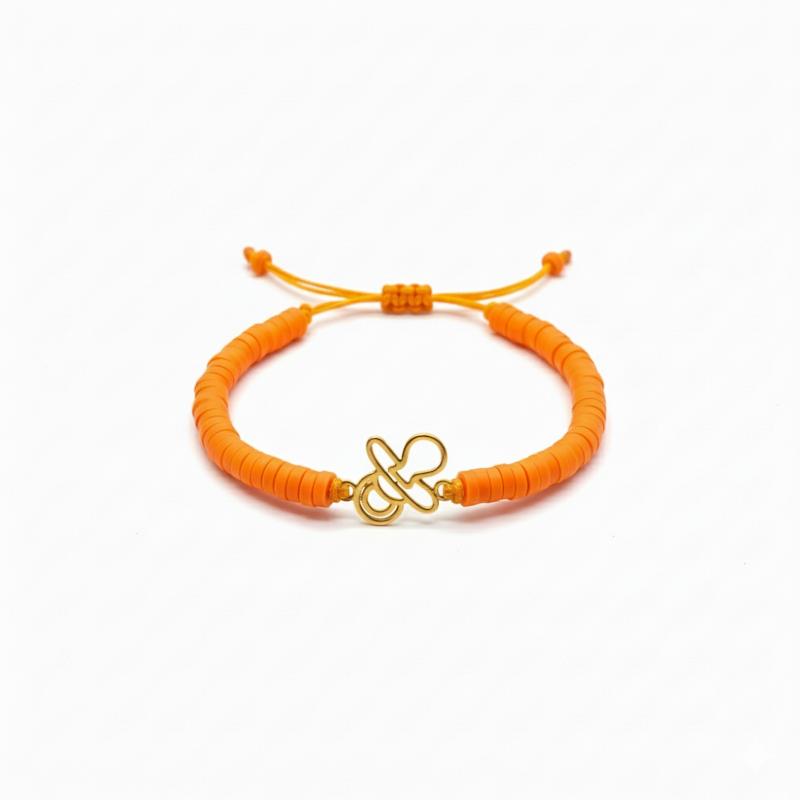 دستبند بچگانه طلا ۱۸ عیار پستونک نوزادی گالری شمش طلا