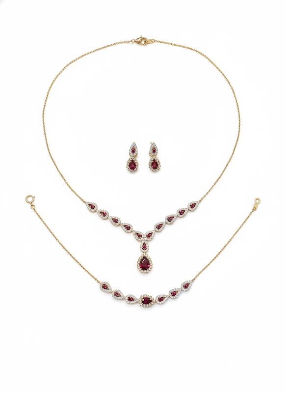 سرویس زنانه طلا ۱۸ عیار اتمی٣۵٧٨ گالری طلای شفیع