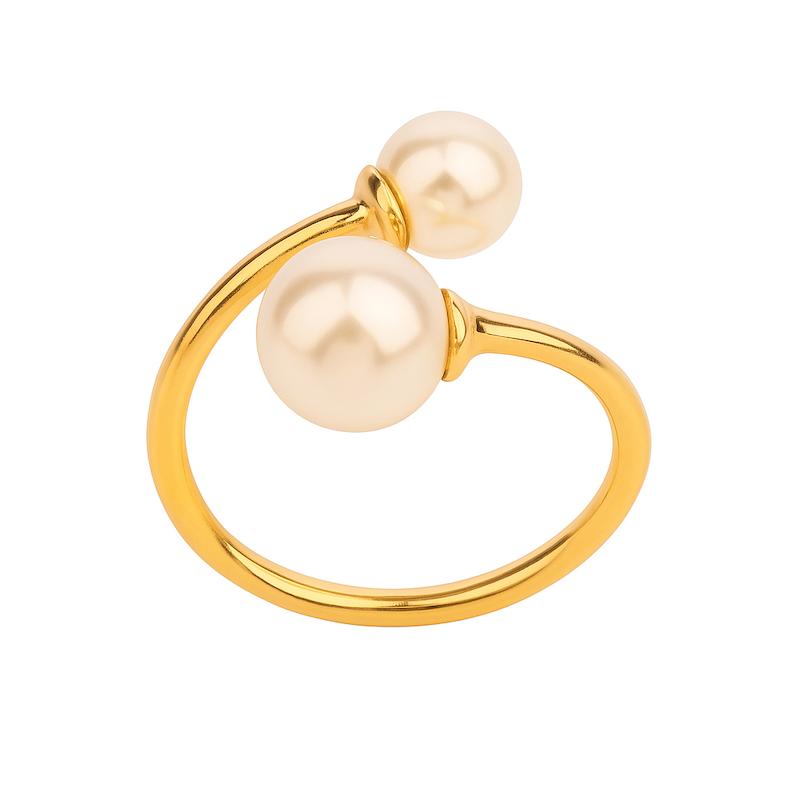 انگشتر زنانه طلا ۱۸ عیار مروارید مدوپد