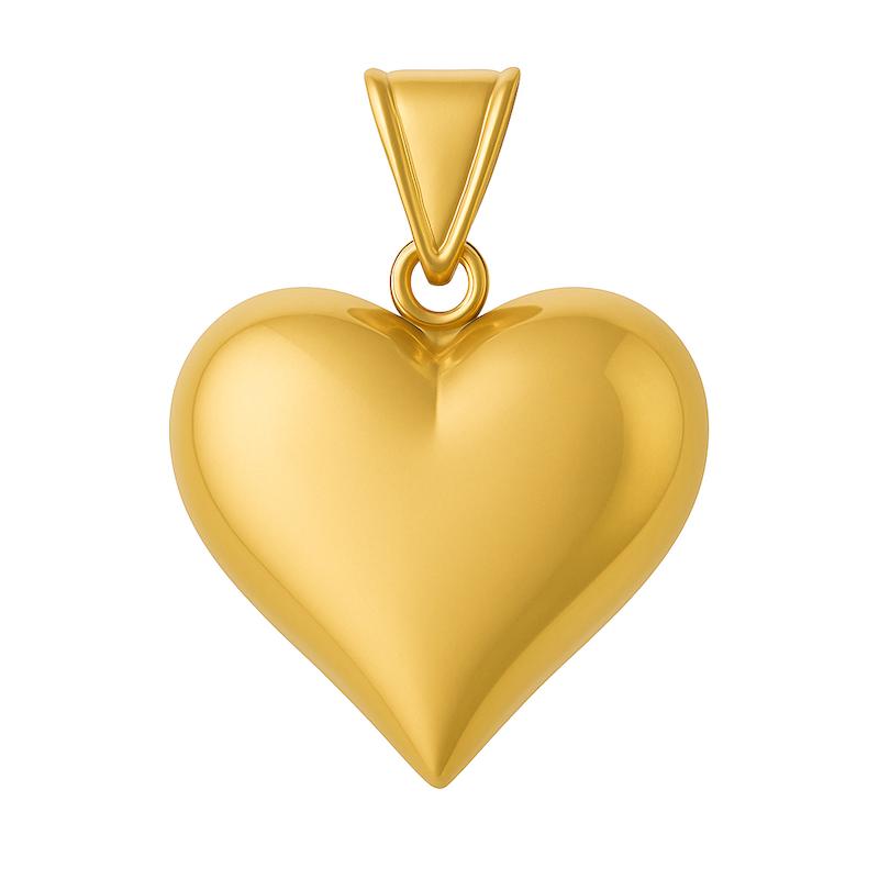 آویز زنانه طلا ۱۸ عیار قلب دامله مدوپد