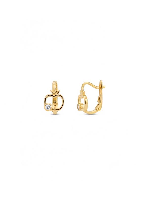 گوشواره بچگانه طلا ۱۸ عیار ترک گالری طلای شفیع