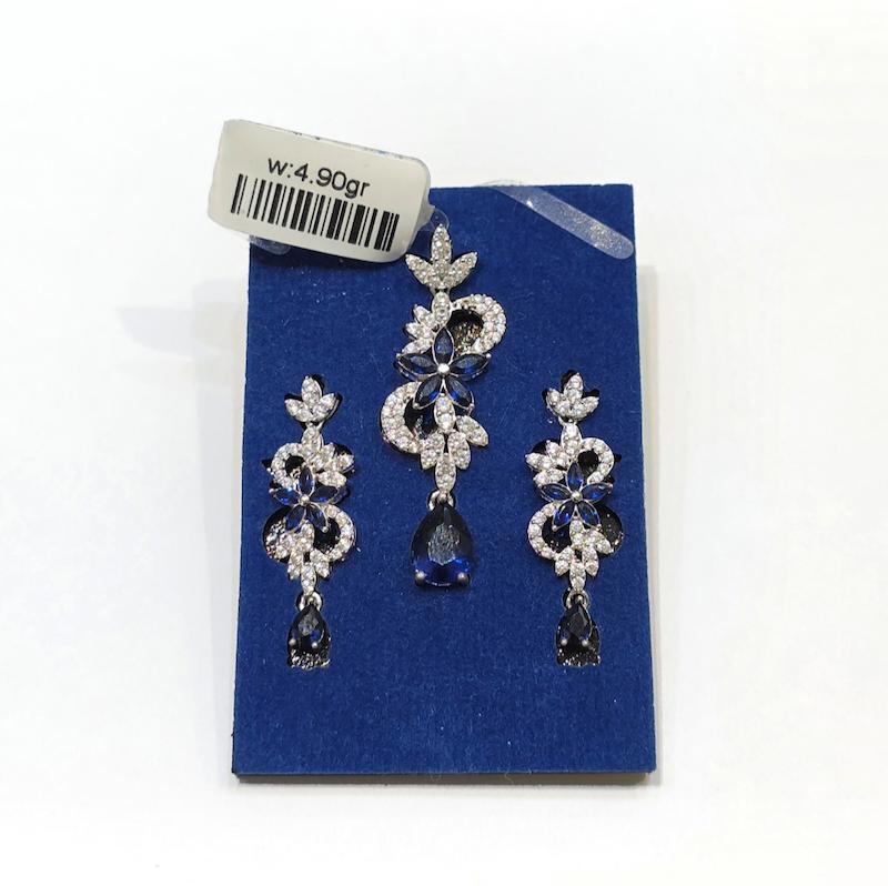 زنانه نیم ست طلا ۱۸ عیار نیم ست سواروفسکی لوکس گالری طلا خوش نواز