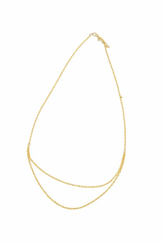 گردنبند زنانه طلا ۱۸ عیار گردنبند رج رج گالری شاهکارتیم