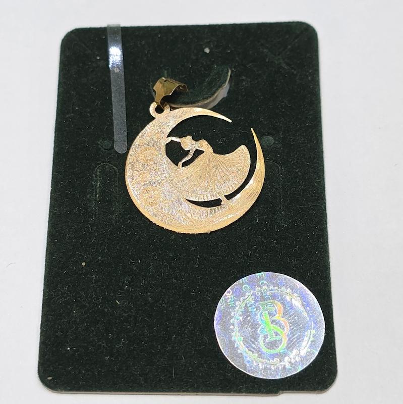 آویز زنانه طلا ۱۸ عیار پلاک لیزری طرح فرشته گالری طلا خوش نواز