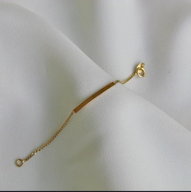 دستبند بچگانه طلا ۱۸ عیار دستبند نوزادی گالری کاژه گلد