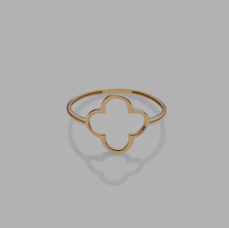 انگشتر زنانه طلا ۱۸ عیار انگشتر ونکلیف مفتولی گالری کاژه گلد