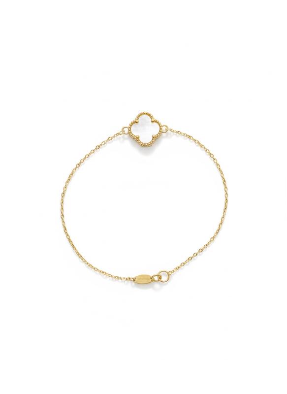 دستبند زنانه طلا ۱۸ عیار ونکلیف ۴٨۴٧ گالری طلای شفیع