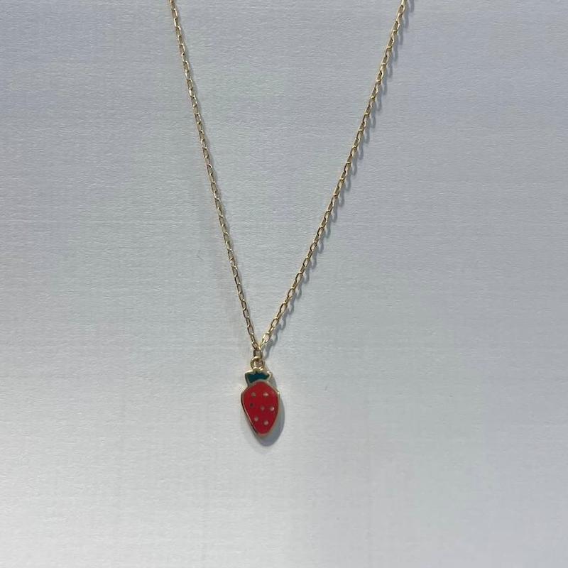 گردنبند زنانه طلا ۱۸ عیار توت فرنگی گالری طلا دوران