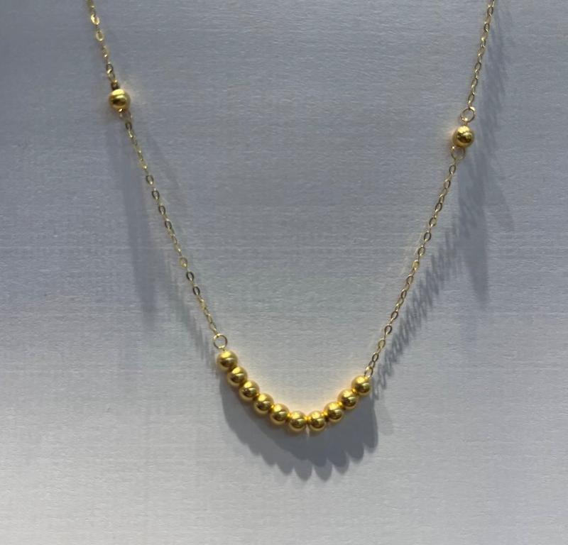 گردنبند زنانه طلا ۱۸ عیار گوی گالری طلا دوران