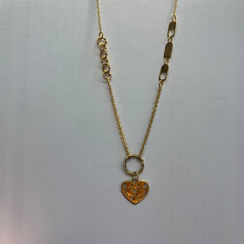 گردنبند زنانه طلا ۱۸ عیار قلب گالری طلا دوران