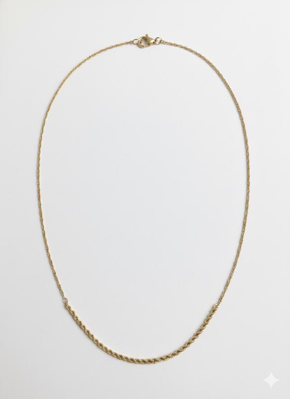 گردنبند زنانه طلا ۱۸ عیار طنابی کونیک گالری طلا سرور گلد