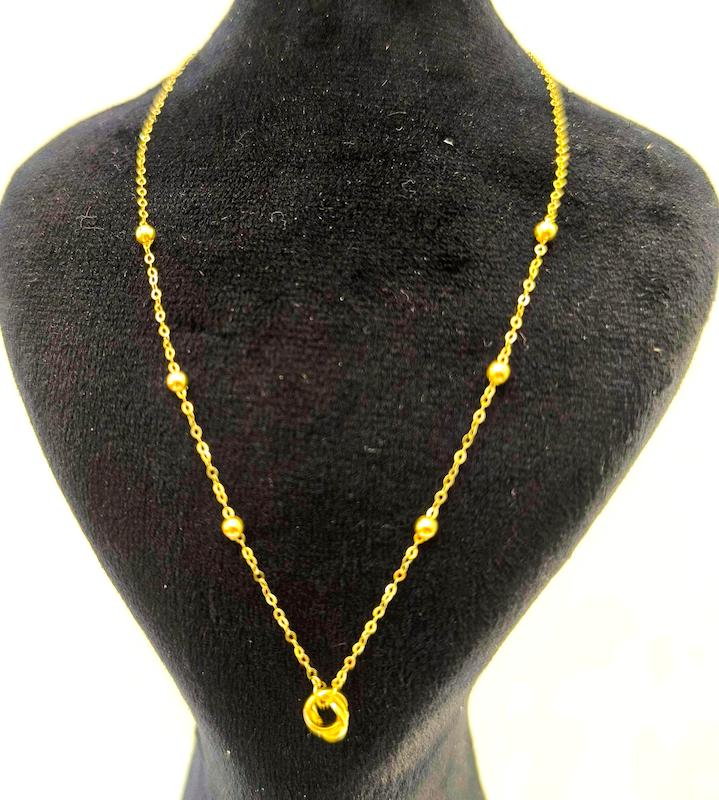 گردنبند طلا ۱۸ عیار گردنبند اماراتی شش گوی عاشق گالری نیک گلد