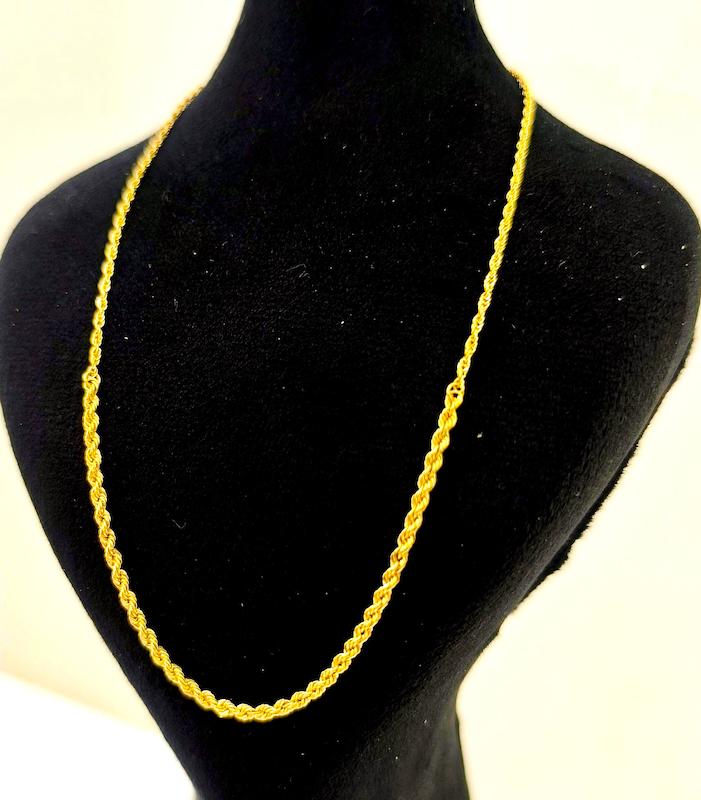 گردنبند طلا ۱۸ عیار زنجیر یا گردنبند دو حالت اماراتی گالری نیک گلد