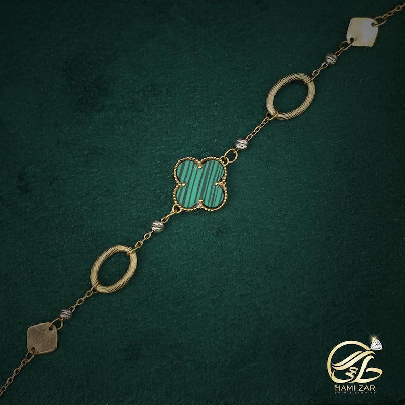 دستبند زنانه طلا ۱۸ عیار دستبند ونکلیف گالری حامی گلد