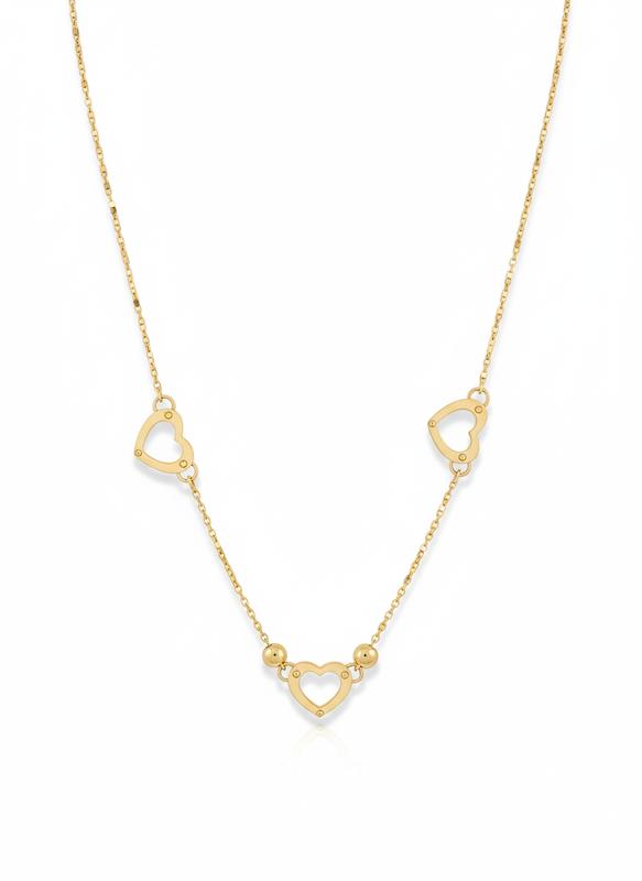 دستبند زنانه طلا ۱۸ عیار دستبند میرو قلب گالری کاژه گلد