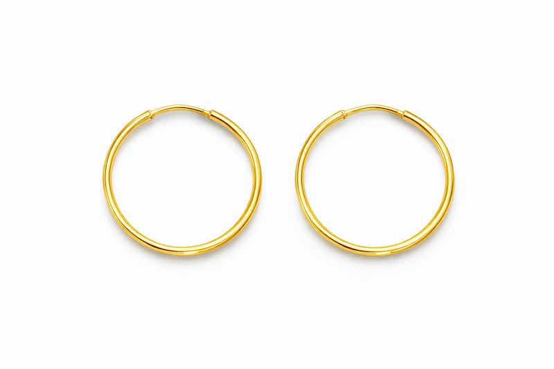 گوشواره زنانه طلا ۱۸ عیار گوشواره حلقه ای گالری نارسیس گلد