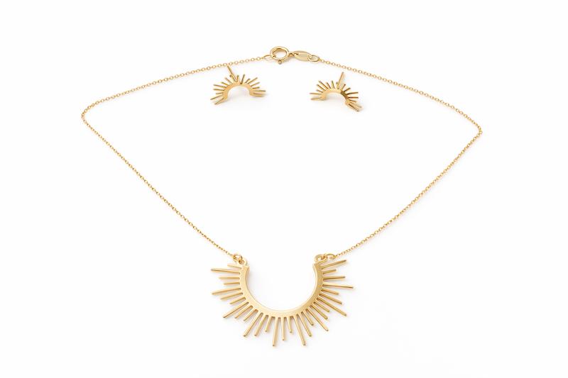 زنانه نیم ست طلا ۱۸ عیار نیم ست نیم خورشید گالری نارسیس گلد