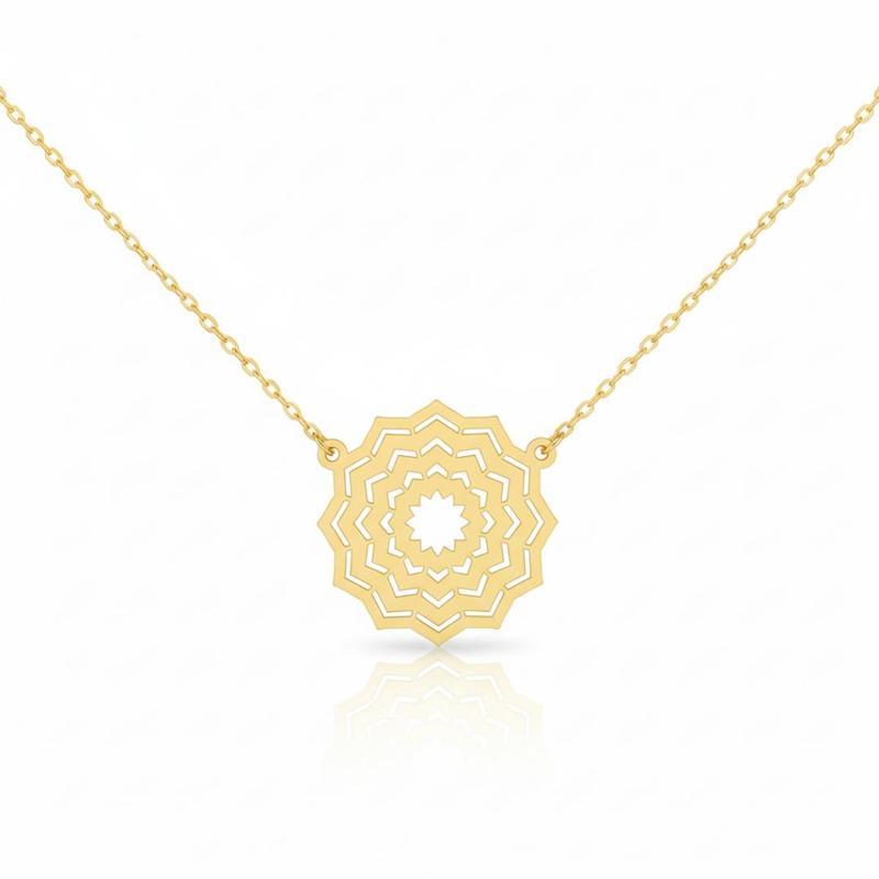 گردنبند زنانه طلا ۱۸ عیار خورشید گالری زربام