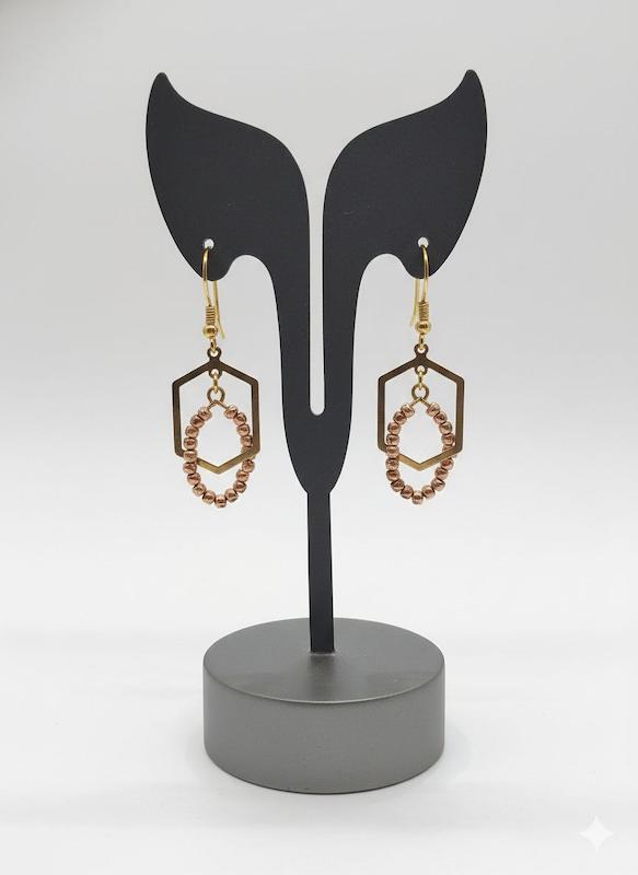 گوشواره زنانه طلا ۱۸ عیار هندسی گالری پلاتین