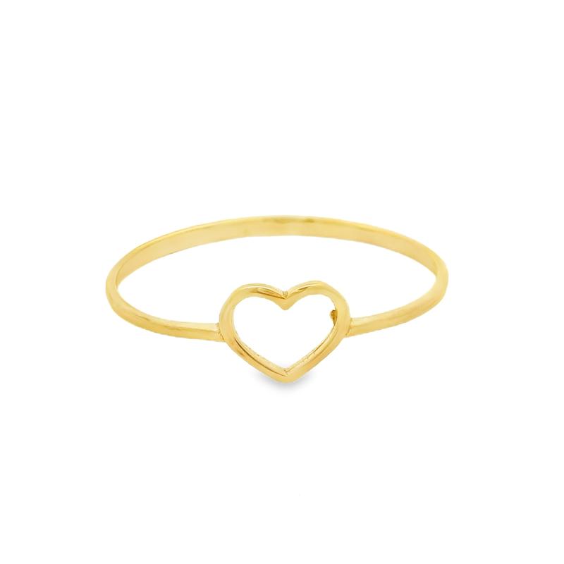 انگشتر زنانه طلا ۱۸ عیار مینیمال قلب ساده کد 95 سانل گلد