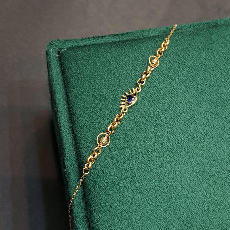 دستبند زنانه طلا ۱۸ عیار دستبند طرح چشم گالری حامی گلد