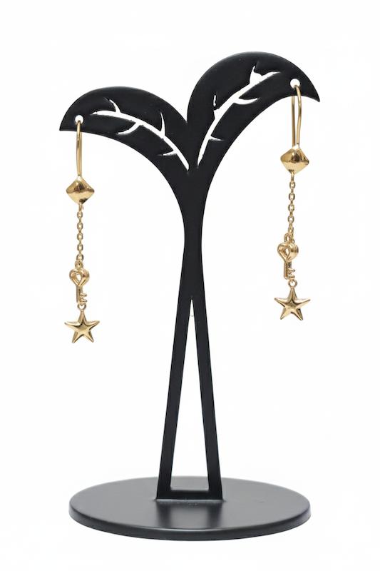 گوشواره زنانه طلا ۱۸ عیار ستاره کلید گالری پلاتین