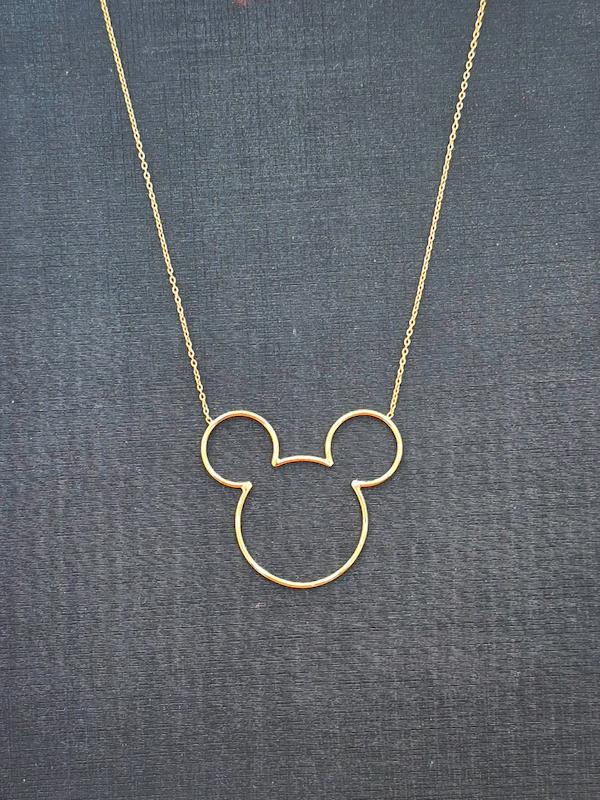 گردنبند طلا ۱۸ عیار میکی موس متصل گالری زرگر