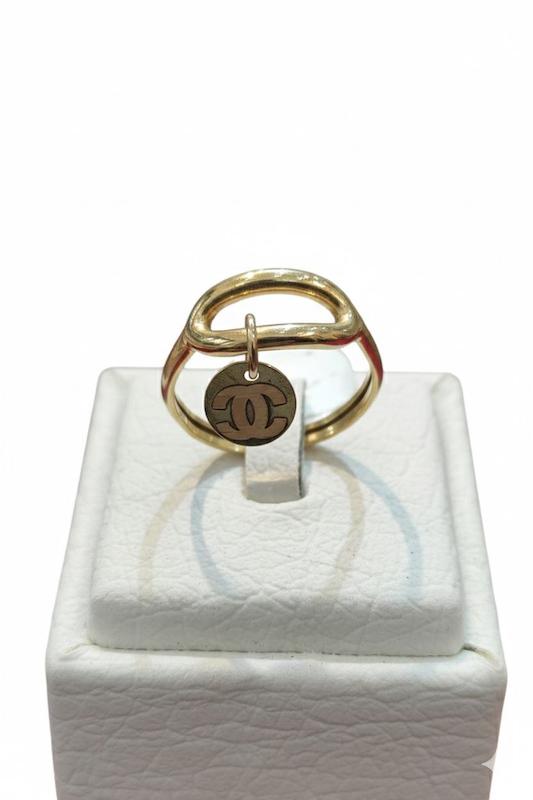 انگشتر زنانه طلا ۱۸ عیار پولک اویز مینیمال گالری پلاتین