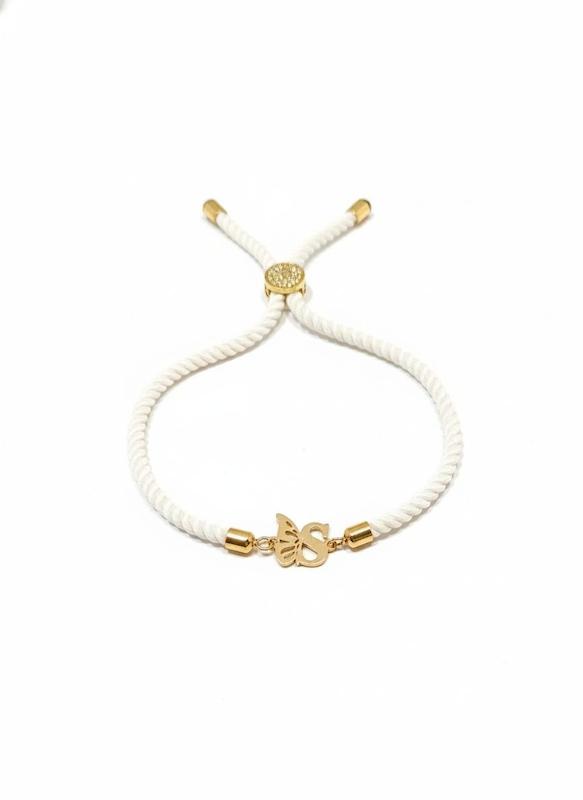 دستبند زنانه طلا ۱۸ عیار فانتزی ۵۶٣٣ گالری طلای شفیع