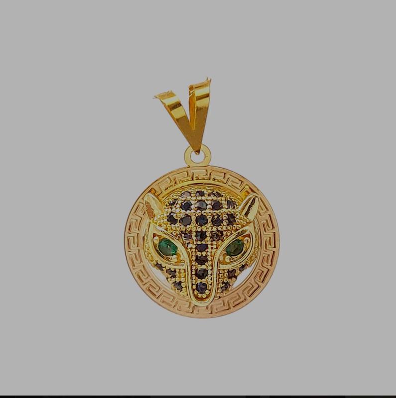 آویز زنانه طلا ۱۸ عیار پلاک پنتر گالری کاژه گلد