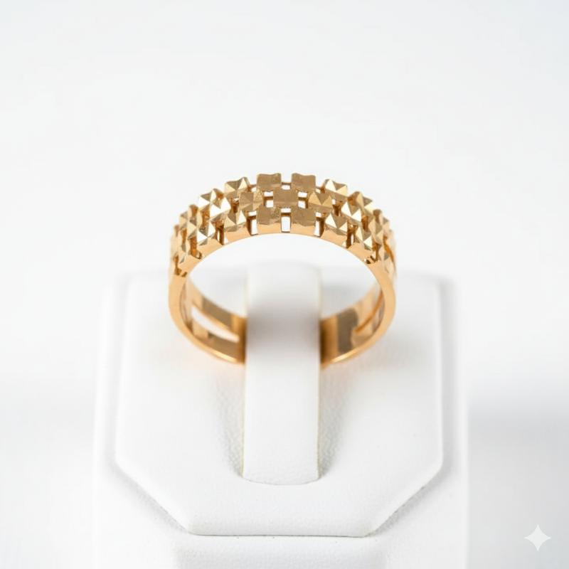 انگشتر زنانه طلا ۱۸ عیار انگشتر رولکس گالری کاژه گلد