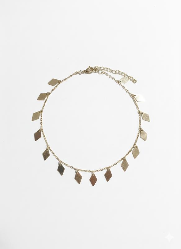 دستبند زنانه طلا ۱۸ عیار دستبند شرابه ای خشتی وارداتی گالری کاژه گلد